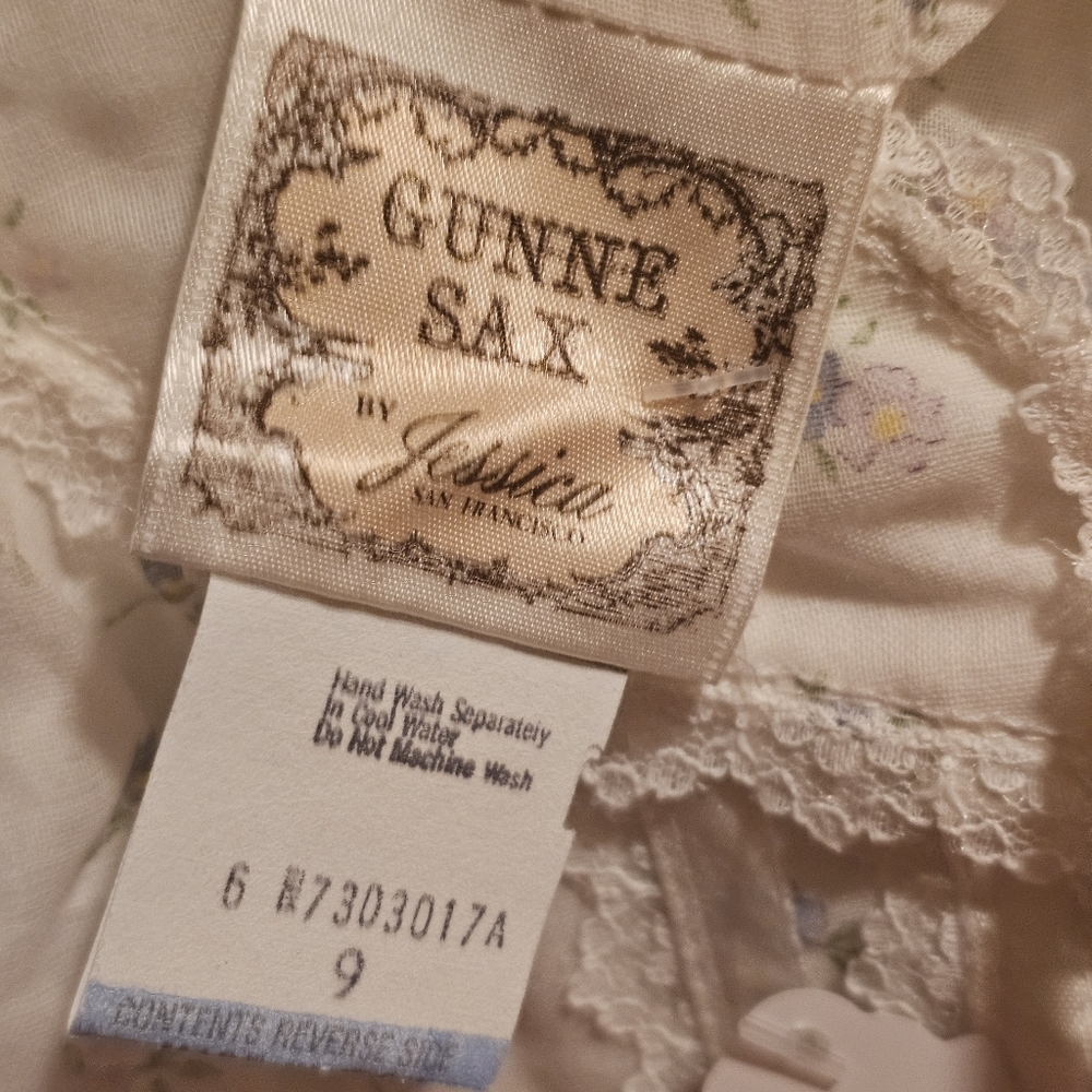 Gunne Sax Ivory Floral Lace Maxi Dress - Picture 3 of 11